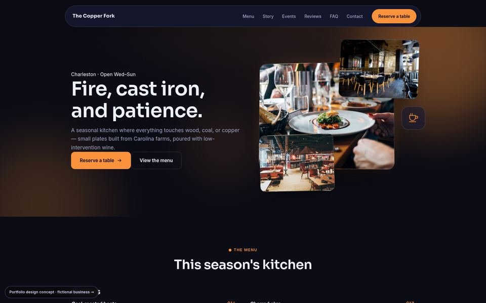 The Copper Fork 3D Immersive website screenshot