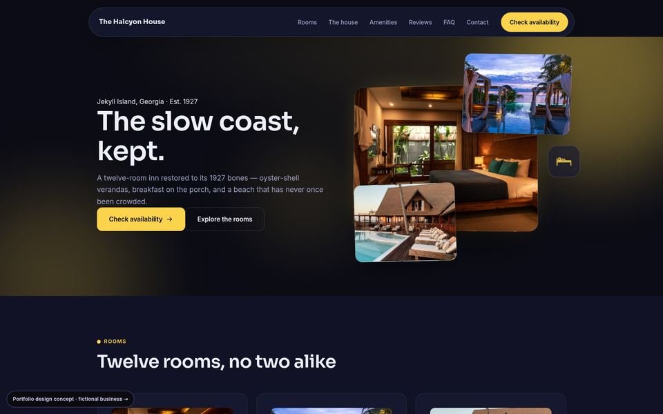 The Halcyon House 3D Immersive website screenshot